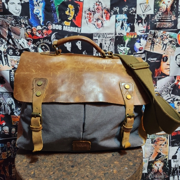 🔥WOWBOX CANVAS & LEATHER MESSENGER BAG🔥 - Picture 8 of 17